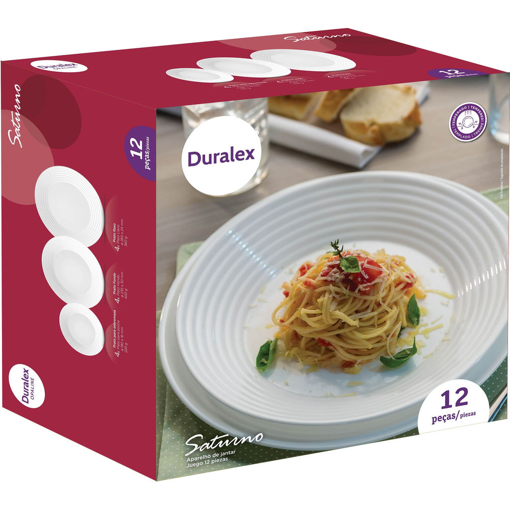 Aparelho de Jantar 12 Peças Duralex Saturno Aparelho de Jantar 12 Peças Duralex Saturno