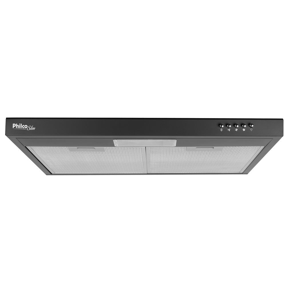 Depurador de Ar Slim Philco 60cm 3 Velocidades com Exaustor e Manta de Carvão Preto 220V – PDR60P Depurador de Ar Slim Philco 60cm 3 Velocidades com Exaustor e Manta de Carvão Preto 220V – PDR60P