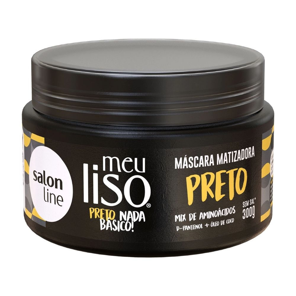 Máscara Matizadora Salon Line Meu Liso Preto Nada Básico 300g Máscara Matizadora Salon Line Meu Liso Preto Nada Básico 300g