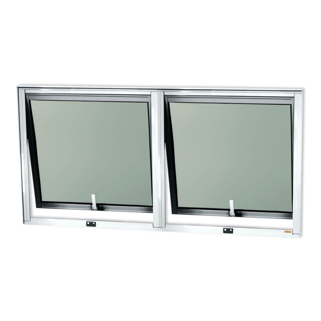Janela de Alumínio Maxim-ar 2 Seções 60x120cm Vidro Mini Boreal Confort Brimak Brilhante Janela de Alumínio Maxim-ar 2 Seções 60x120cm Vidro Mini Boreal Confort Brimak Brilhante