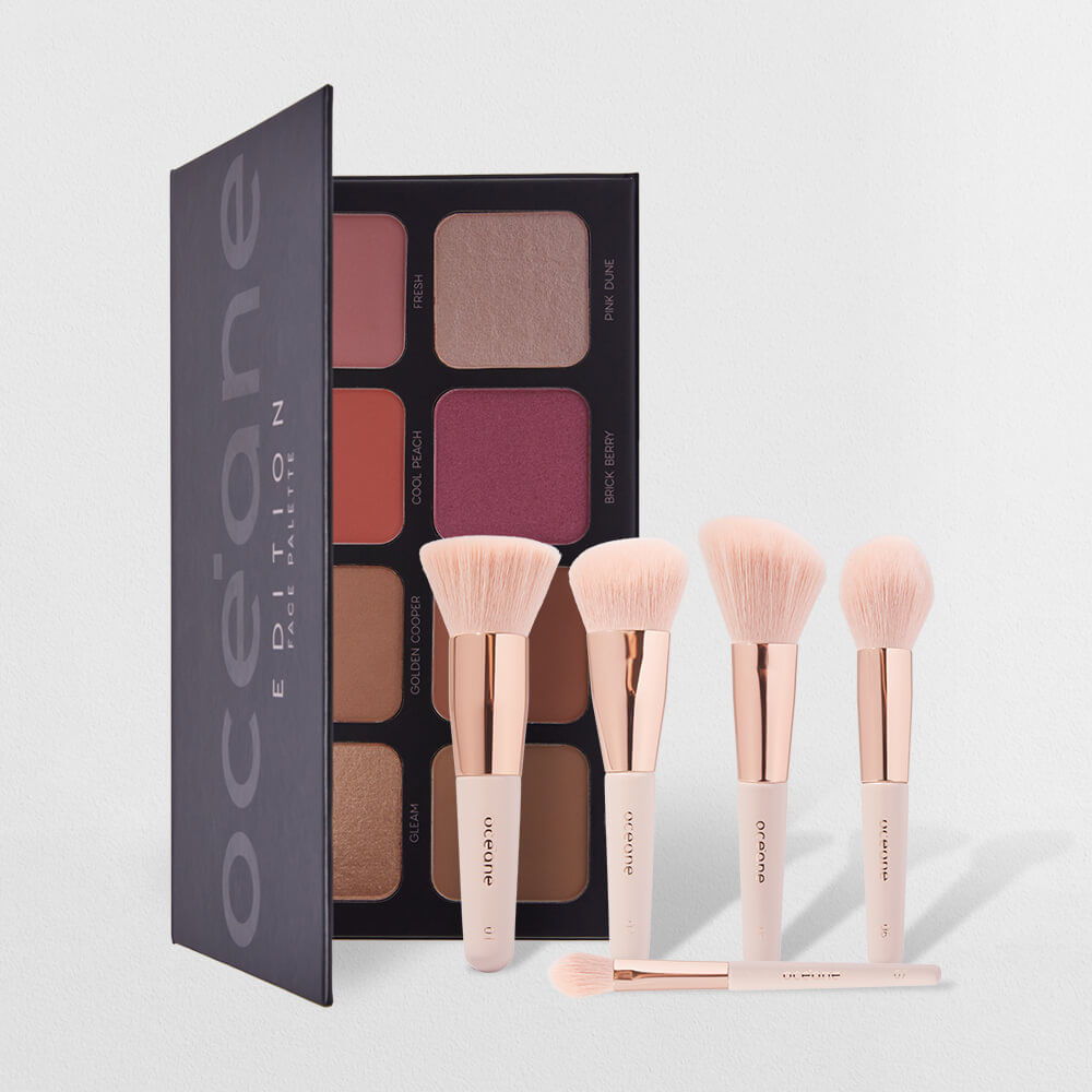 Kit Paleta Multifuncional Face Palette + Mini Pincéis (6 Produtos) Kit Paleta Multifuncional Face Palette + Mini Pincéis (6 Produtos)