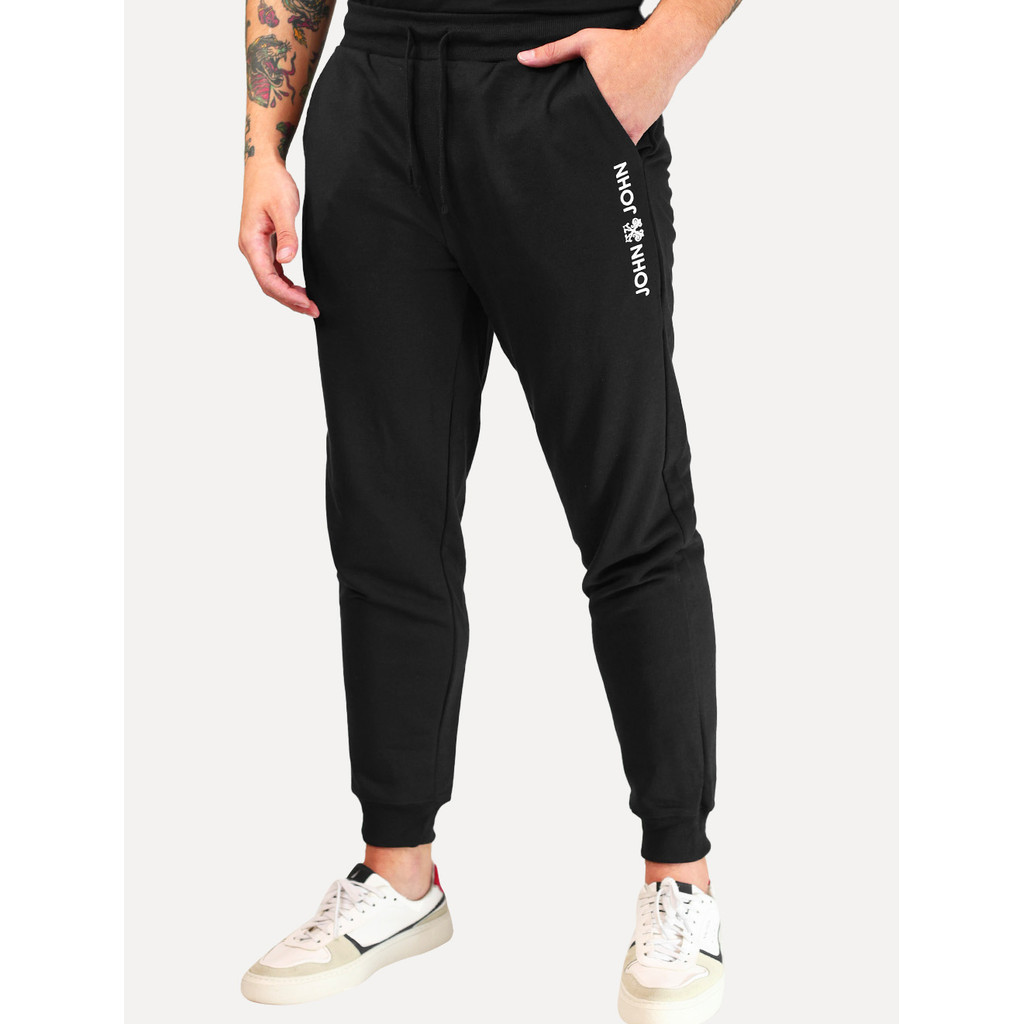 Calça John John Original Moletom Masculina New Basic Black Preta
