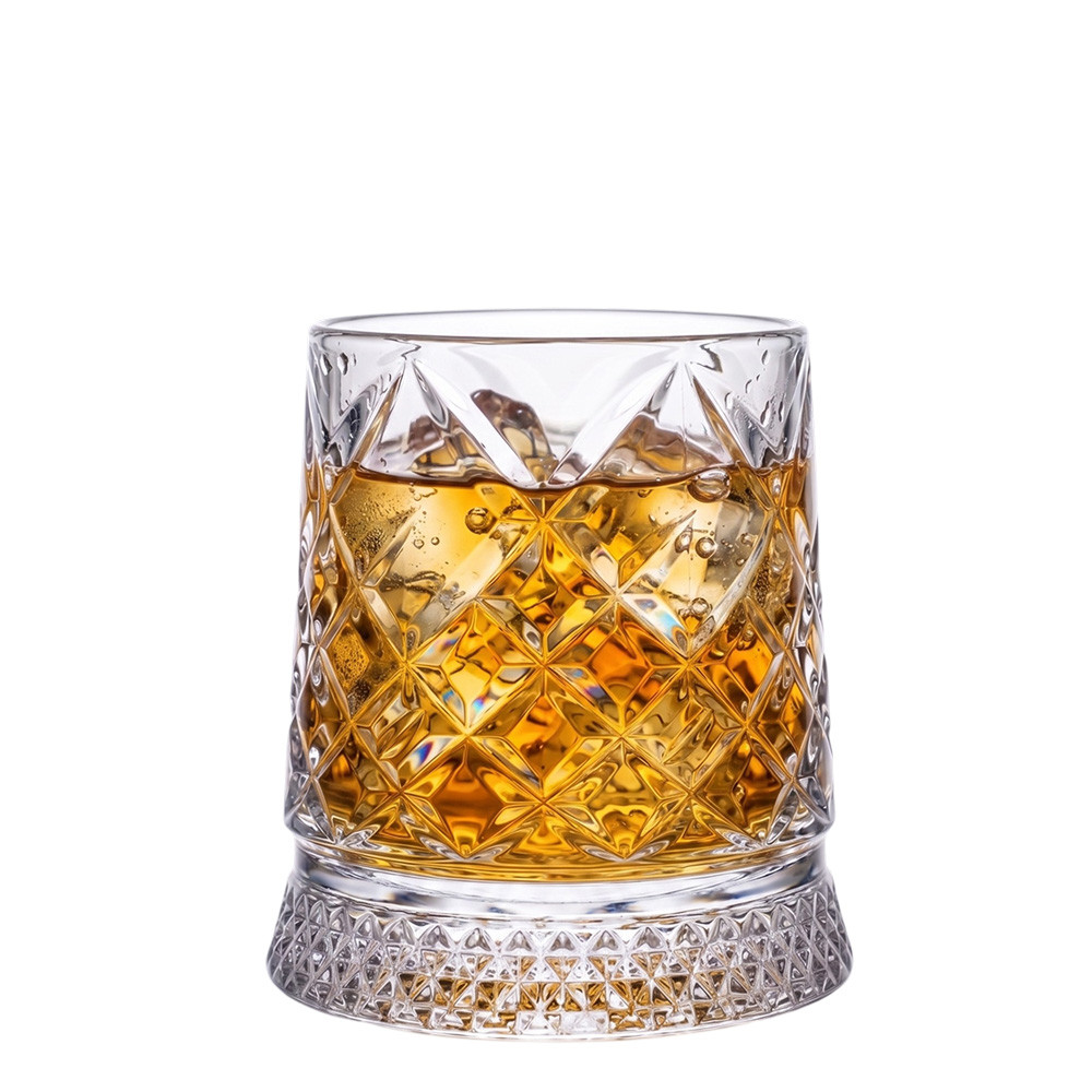 Copo Whisky Giratório, Copo de Vidro Base Giratória 260ml – Ruvolo Copo Whisky Giratório, Copo de Vidro Base Giratória 260ml – Ruvolo