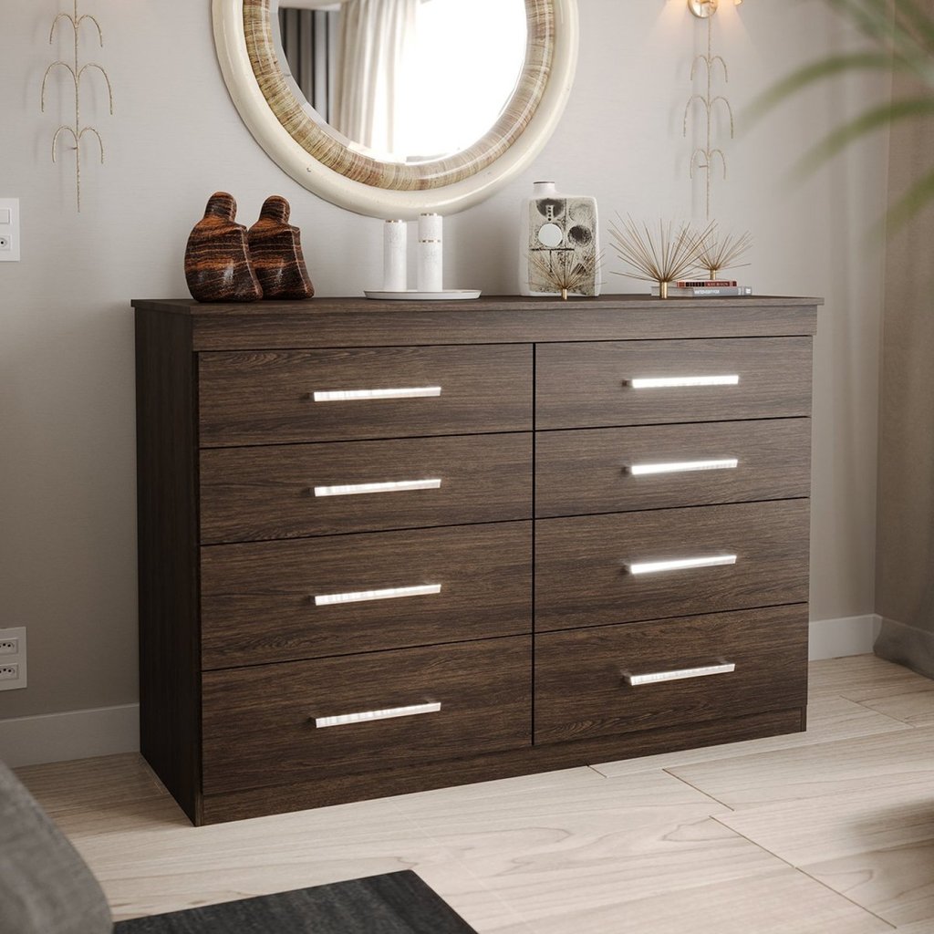 Cômoda para Quarto 8 Gavetas Gênova Plus Capuccino Cômoda para Quarto 8 Gavetas Gênova Plus Capuccino