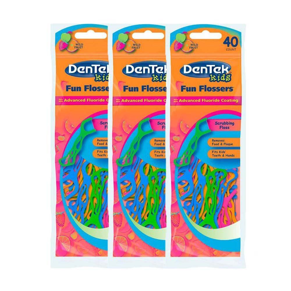 Kit Fio Dental Infantil DenTek Fun Flossers 120 unidades Kit Fio Dental Infantil DenTek Fun Flossers 120 unidades