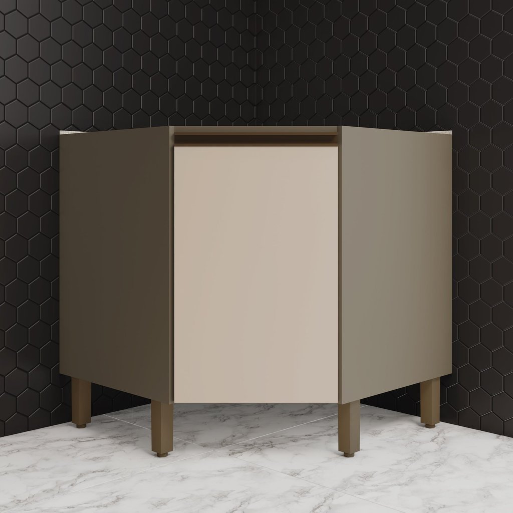 Balcão Canto Oblíquo 1 Porta 79cm Connect Balcão Canto Oblíquo 1 Porta 79cm Connect
