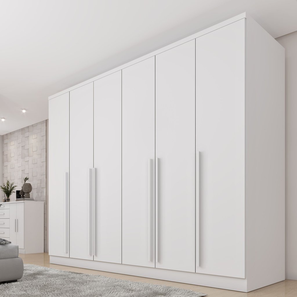 Guarda Roupa Casal 6 Portas 8 Gavetas Puxador MDF 270cm Portugal Yescasa Neve Guarda Roupa Casal 6 Portas 8 Gavetas Puxador MDF 270cm Portugal Yescasa Neve