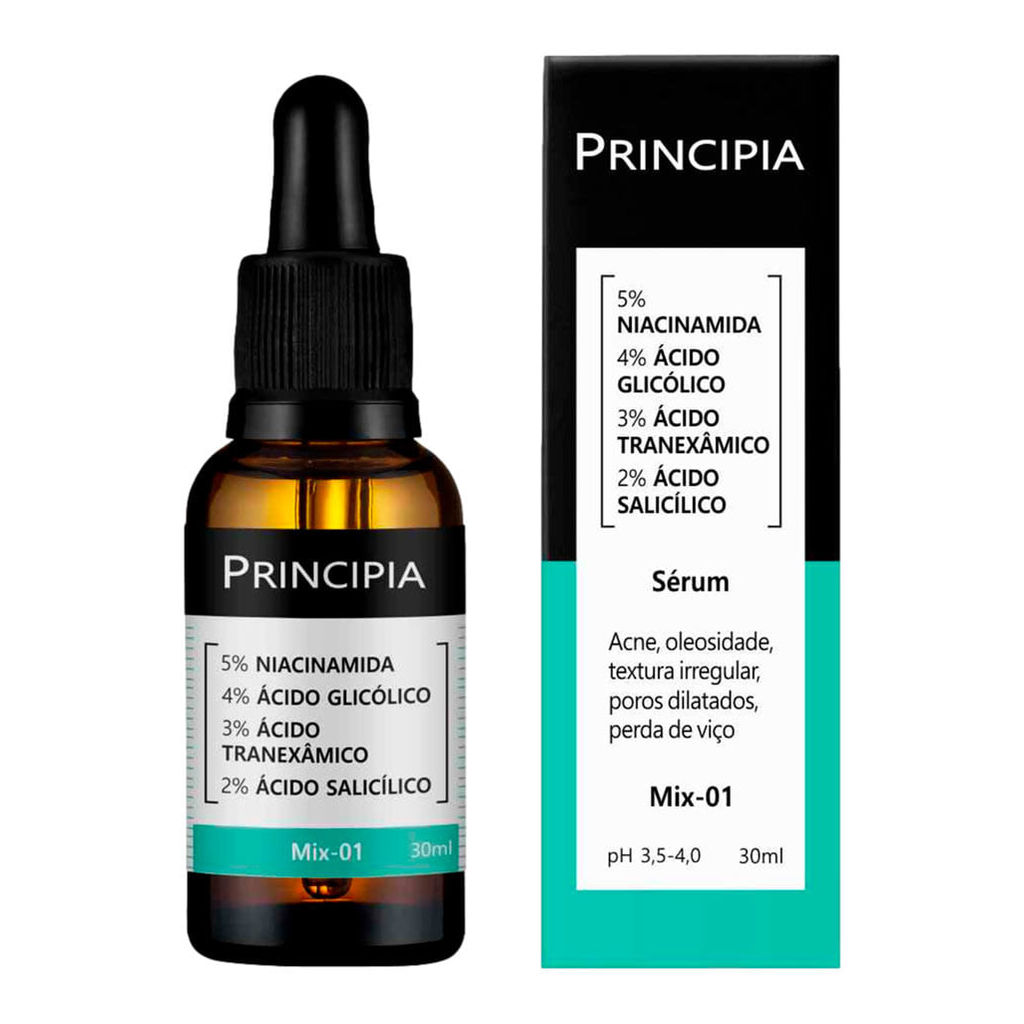 Sérum Principia Mix-01 Niacinamida, Ácidos Glicólico, Tranexâmico e Salicílico 30ml Sérum Principia Mix-01 Niacinamida, Ácidos Glicólico, Tranexâmico e Salicílico 30ml
