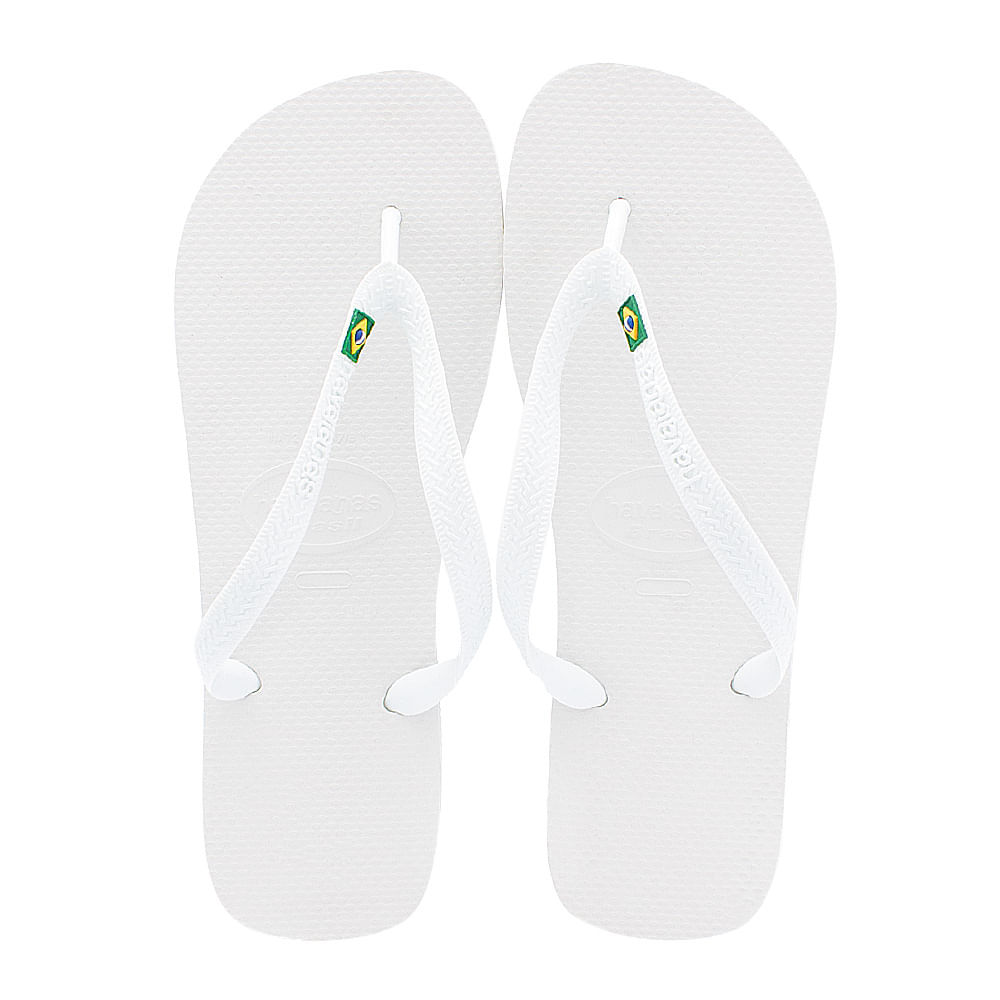 Sandálias Havaianas Brasil Branco Tamanho 35/36 com 1 Par Sandálias Havaianas Brasil Branco Tamanho 35/36 com 1 Par