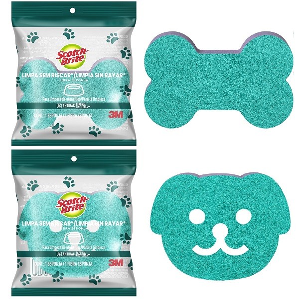 Kit com 2 Esponja Nao Risca PETS SCOTCH Brite Kit com 2 Esponja Nao Risca PETS SCOTCH Brite