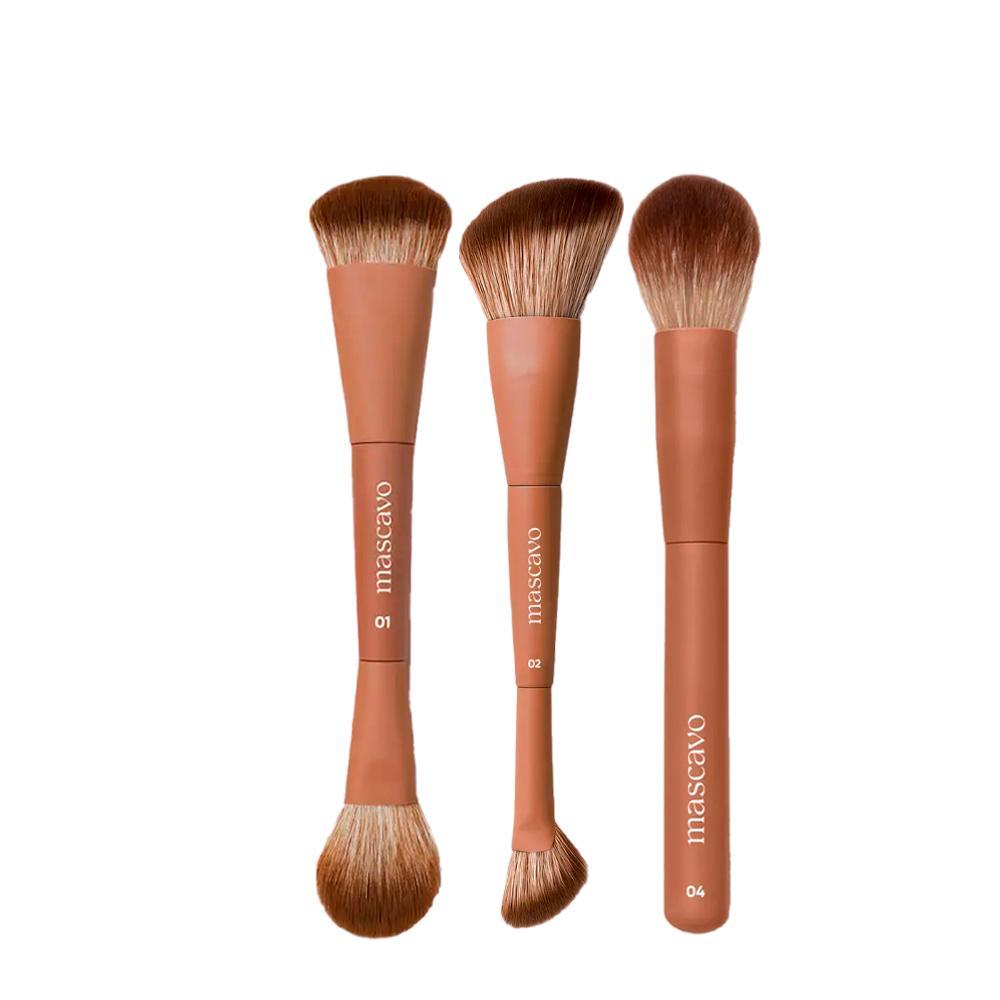 Kit Mascavo Pro Series Pincel de Maquiagem 01 + 02 + Pincel 04 Kit Mascavo Pro Series Pincel de Maquiagem 01 + 02 + Pincel 04
