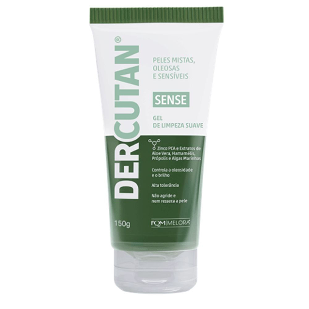 Gel De Limpeza Suave Dercutan Sense Peles Mistas, Oleosas e Sensíveis 150g Gel De Limpeza Suave Dercutan Sense Peles Mistas, Oleosas e Sensíveis 150g