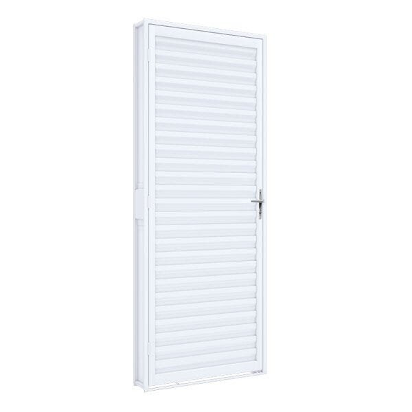Porta de Aço de Giro Laminada 215x60cm Riobras Branco Porta de Aço de Giro Laminada 215x60cm Riobras Branco