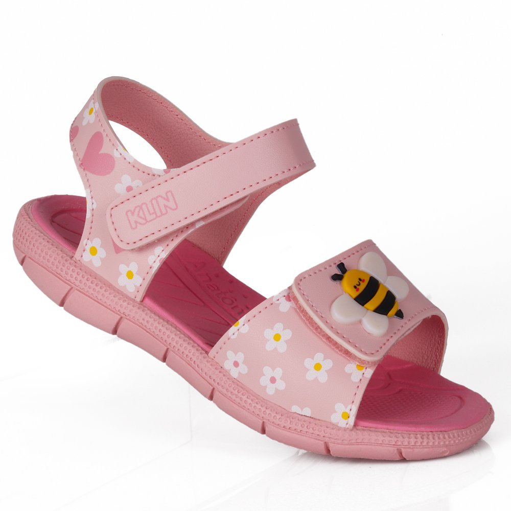 Sandália Papete Klin Menina Abelhinha Rosa Infantil Anatômica Velcro Calce Fácil Confortável Sandália Papete Klin Menina Abelhinha Rosa Infantil Anatômica Velcro Calce Fácil Confortável