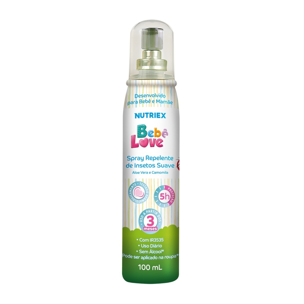 Spray Repelente De Insetos Suave Bebê Love Nutriex 100ml Spray Repelente De Insetos Suave Bebê Love Nutriex 100ml