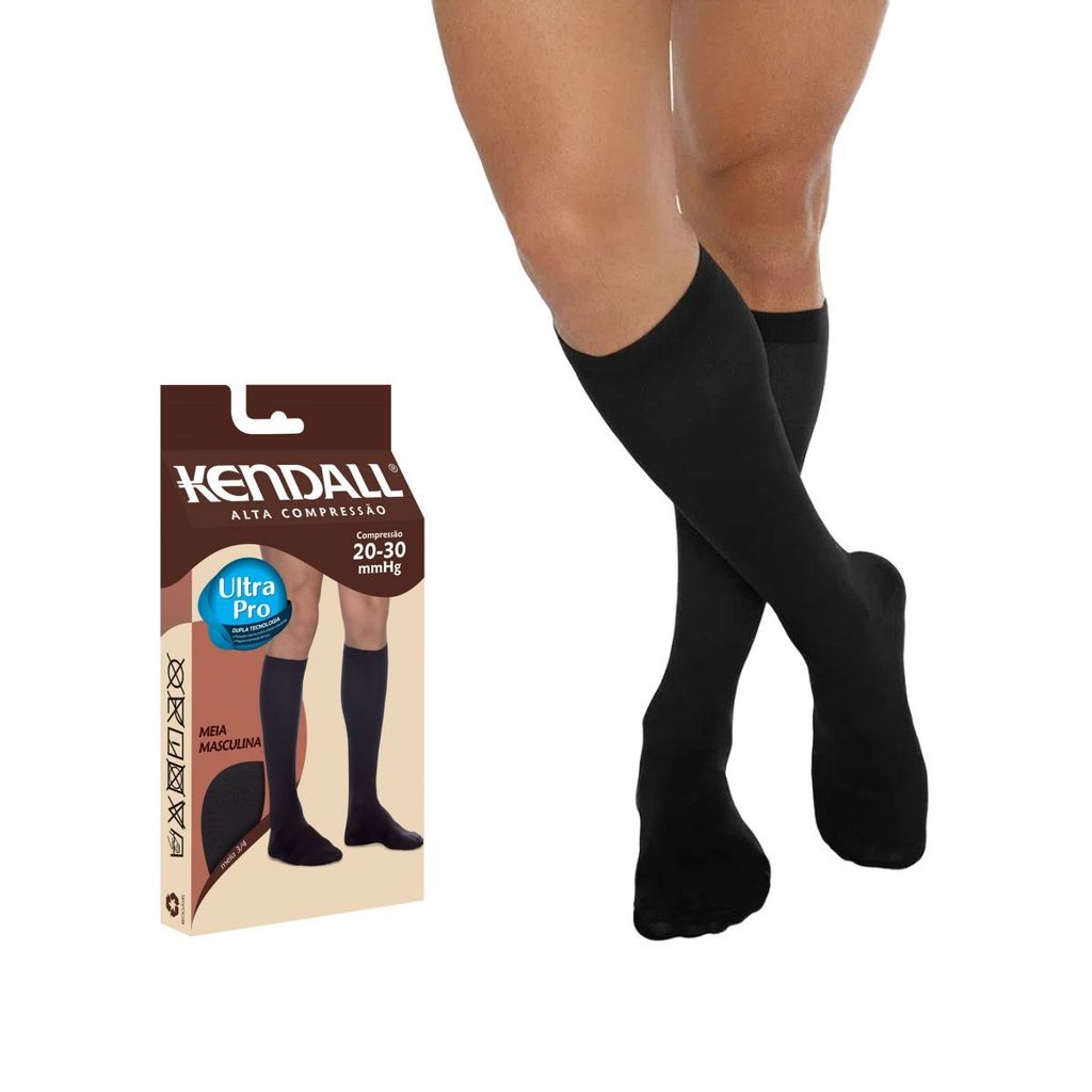 Meia Kendall 3/4 Alta Compressão Masculina Meia Kendall 3/4 Alta Compressão Masculina
