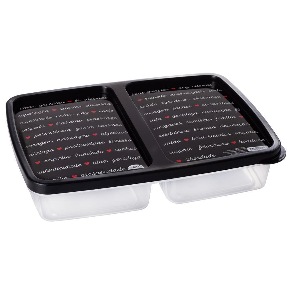 Pote Porta Frios 2 Divisórias Presunto Queijo Preto Palavras Plasútil Pote Porta Frios 2 Divisórias Presunto Queijo Preto Palavras Plasútil