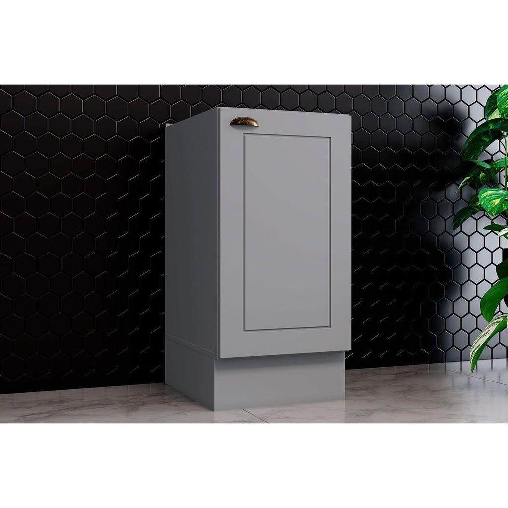Balcão de Cozinha Modulado Americana 1 Porta s/ Tampo 40cm Cinza – Henn Balcão de Cozinha Modulado Americana 1 Porta s/ Tampo 40cm Cinza – Henn