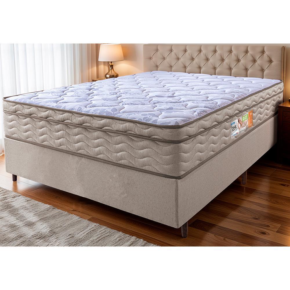 Cama Box King Colchão OrtoMove + Box Desmontável 193x203x65 One Face Espuma D33 Dourado Cama Box King Colchão OrtoMove + Box Desmontável 193x203x65 One Face Espuma D33 Dourado