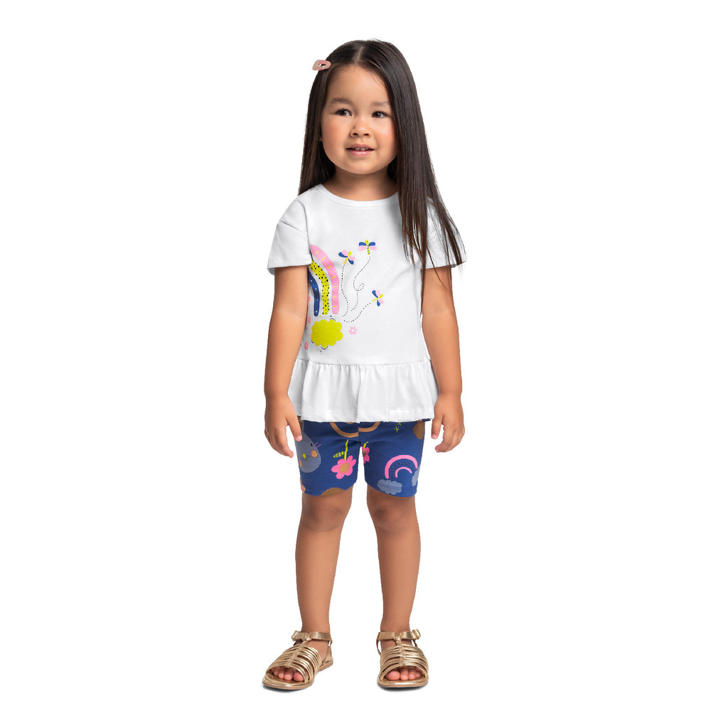 Conjunto Blusa e Ciclista Infantil Bee Loop Conjunto Blusa e Ciclista Infantil Bee Loop