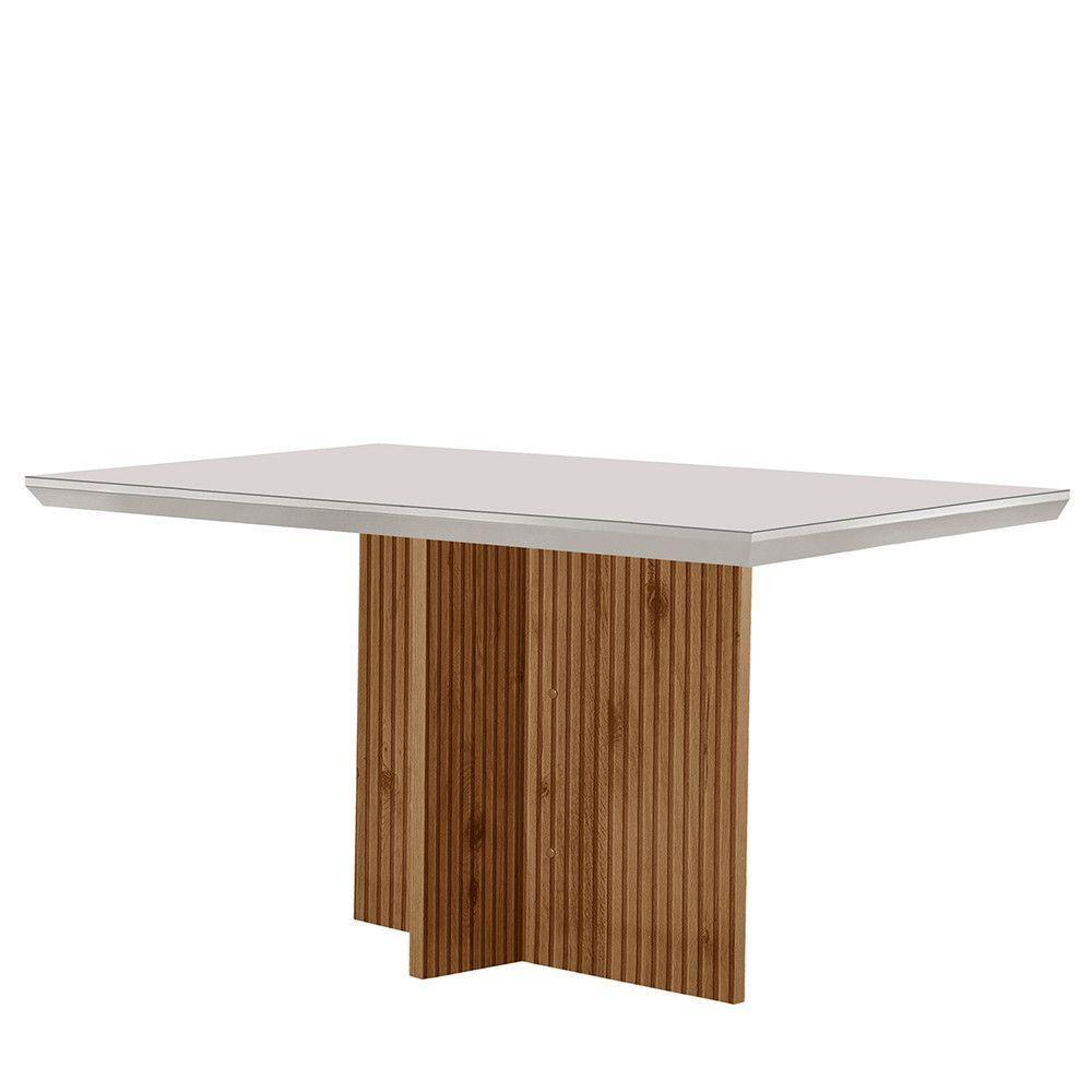 Mesa Para Sala De Jantar Olimpia 120cm Em Mdf E Vidro Off White Imbuia Ripado Mesa Para Sala De Jantar Olimpia 120cm Em Mdf E Vidro Off White Imbuia Ripado