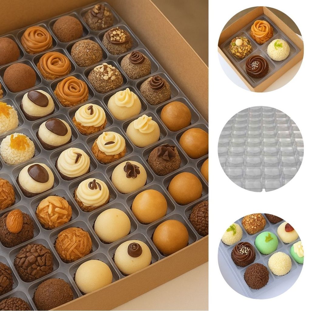 30 PLACA BERÇO PARA DOCES COM 100 CAVIDADES 30 PLACA BERÇO PARA DOCES COM 100 CAVIDADES