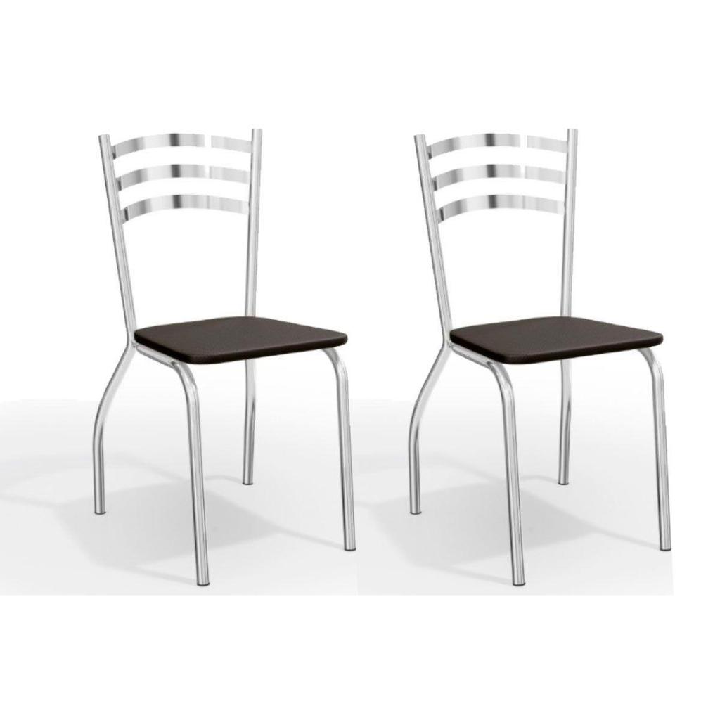 Cadeira Sala de Jantar Portugal 2C007CR Aço Kit 2 Uni Cromada/Preto 110 – Kappesberg Cadeira Sala de Jantar Portugal 2C007CR Aço Kit 2 Uni Cromada/Preto 110 – Kappesberg