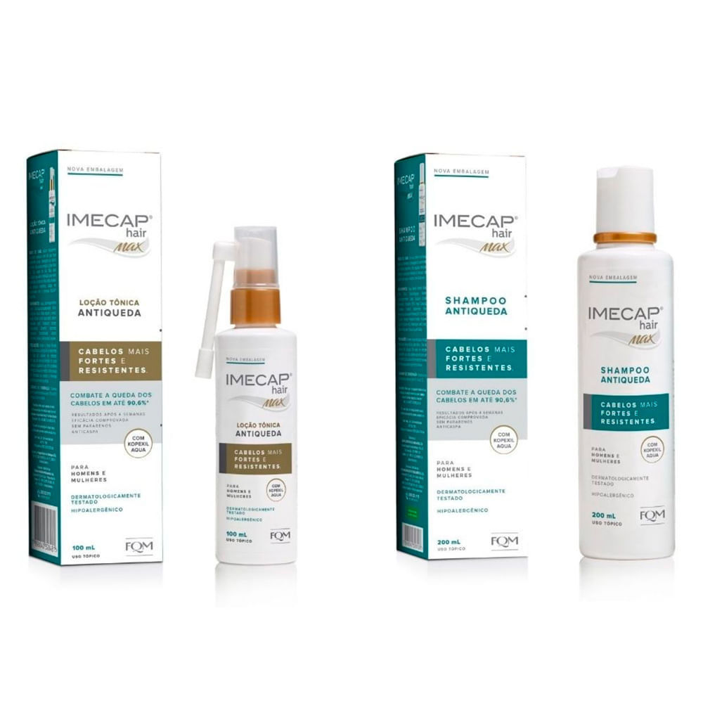Kit 1 Shampoo Antiqueda Imecap Hair Max 200ml Kit 1 Shampoo Antiqueda Imecap Hair Max 200ml