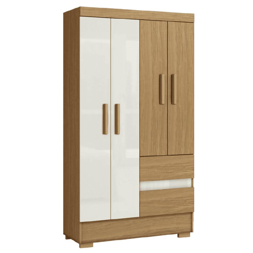 Guarda Roupas Solteiro 4 Portas 2 Gavetas Atacama / Off White Coimbra Aramóveis Guarda Roupas Solteiro 4 Portas 2 Gavetas Atacama / Off White Coimbra Aramóveis - Oferta na Shopee