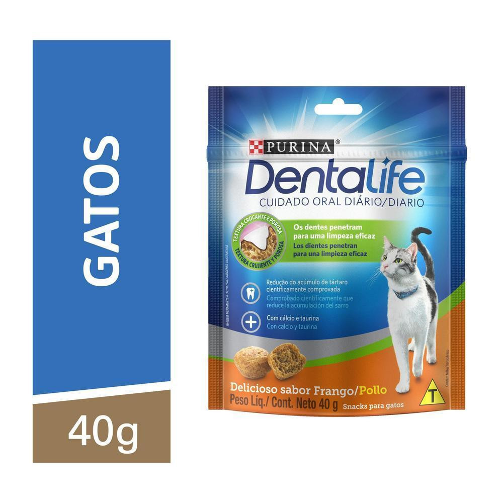 Petisco Gatos Adultos Frango 40g Dentalife Petisco Gatos Adultos Frango 40g Dentalife
