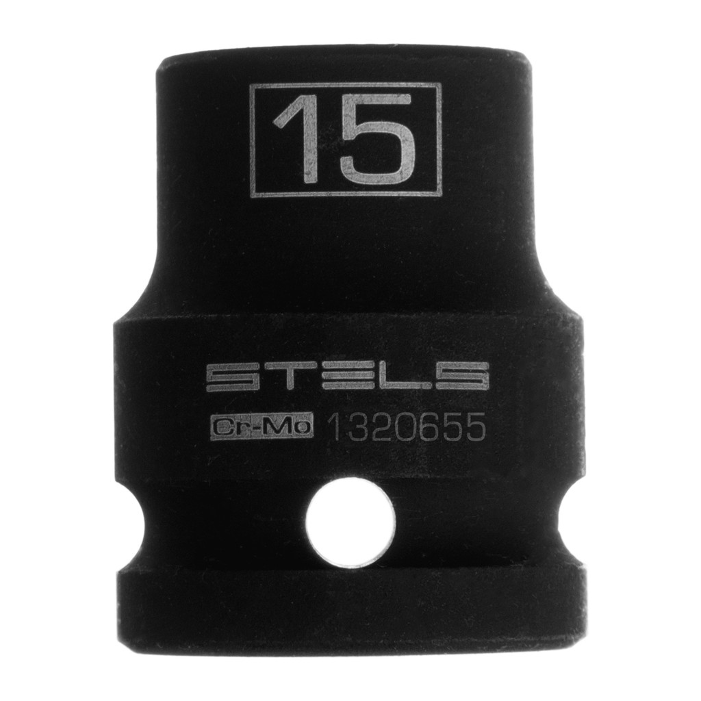 SOQUETE DE IMPACTO ENCAIXE 1/2POL SEXTAVADO 15MM, 1PC STELS SOQUETE DE IMPACTO ENCAIXE 1/2POL SEXTAVADO 15MM, 1PC STELS