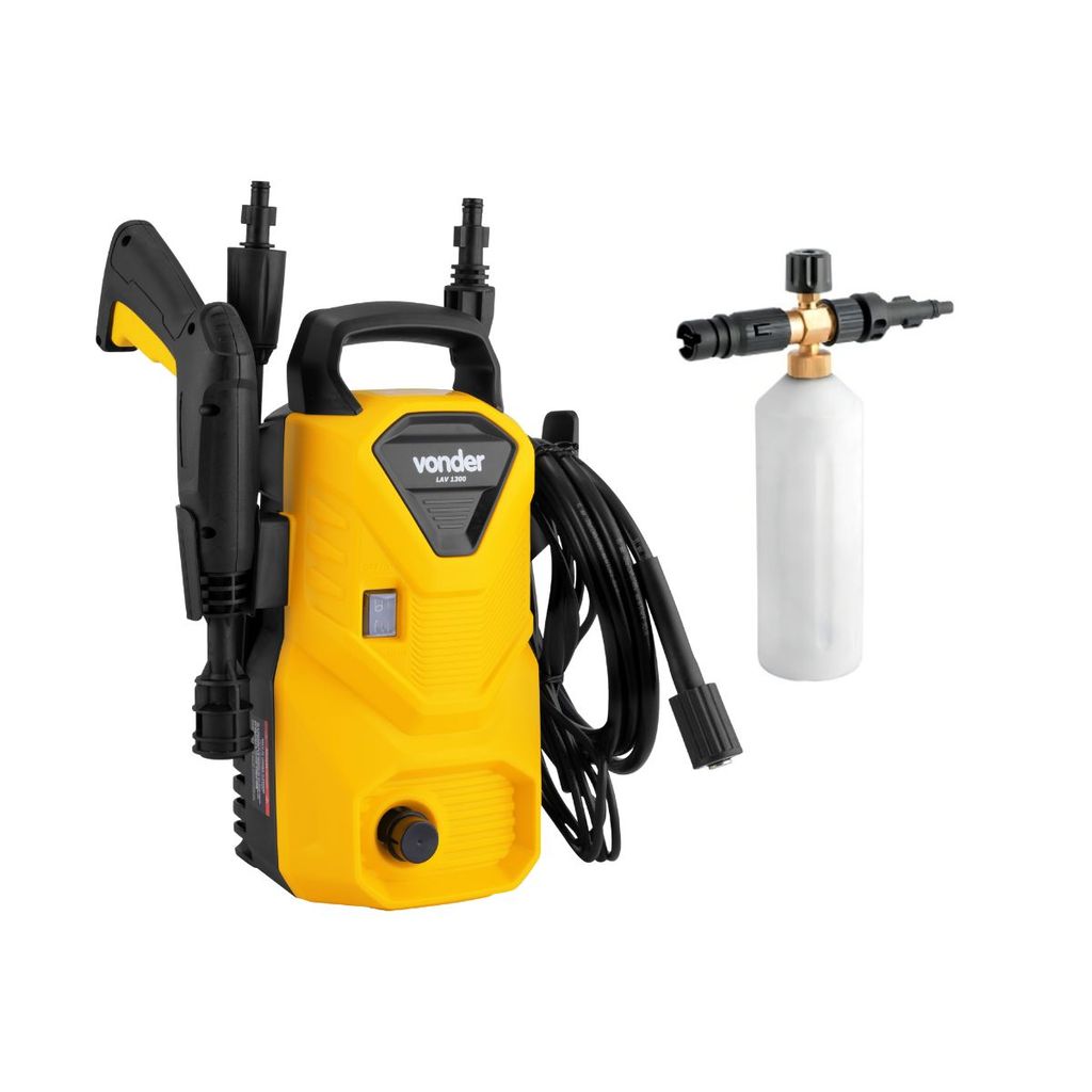 Lavadora de alta pressão LAV1300 + Snowfoam 750ml VONDER Lavadora de alta pressão LAV1300 + Snowfoam 750ml VONDER