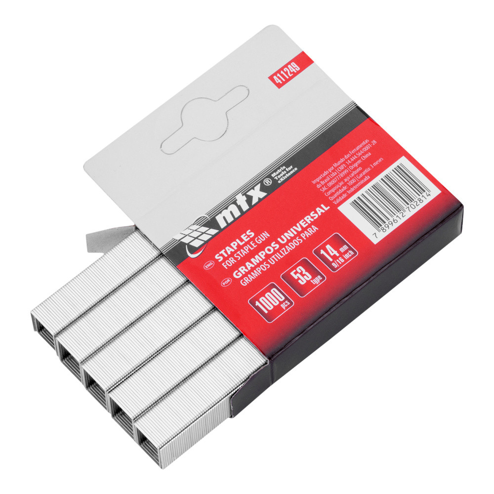 GRAMPOS PARA GRAMPEADORES, TIPO 53, 14MM, 1000 PCS // MTX GRAMPOS PARA GRAMPEADORES, TIPO 53, 14MM, 1000 PCS // MTX
