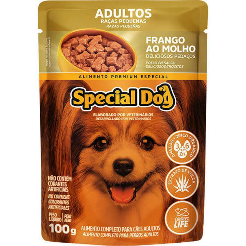 Ração Úmida Ultralife para Cães Adultos de Porte Pequeno Sabor Frango ao Molho 100g Special Dog Ração Úmida Ultralife para Cães Adultos de Porte Pequeno Sabor Frango ao Molho 100g Special Dog