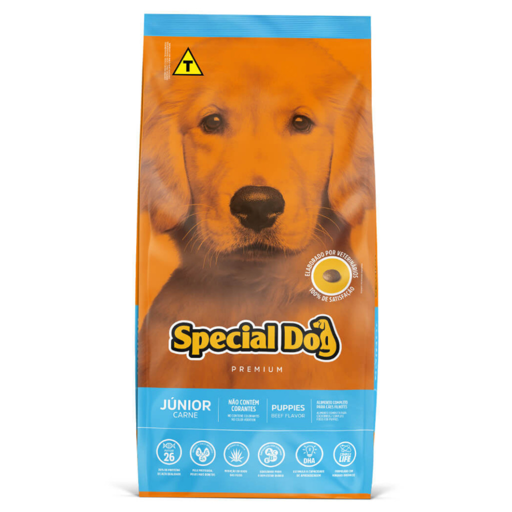 Ração Special Dog Para Cães Filhotes sabor Carne 3 Kg Ração Special Dog Para Cães Filhotes sabor Carne 3 Kg