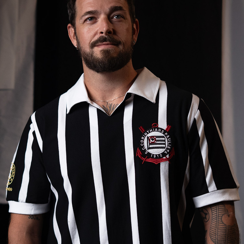 Camisa Corinthians IV Centenário 1954 Retrô Masculina Oficial Camisa Corinthians IV Centenário 1954 Retrô Masculina Oficial