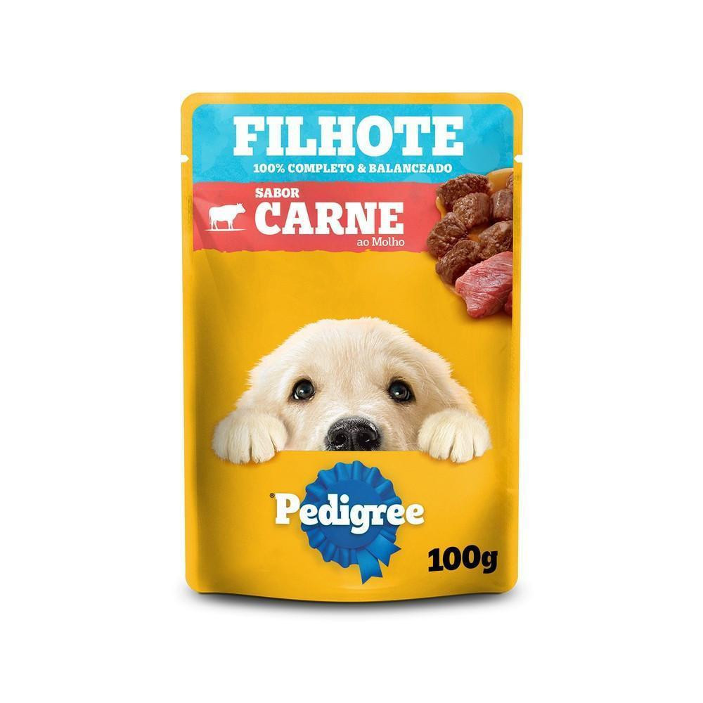 Ração Úmida Sachê Carne ao Molho para Cães Filhotes 100g Pedigree Ração Úmida Sachê Carne ao Molho para Cães Filhotes 100g Pedigree