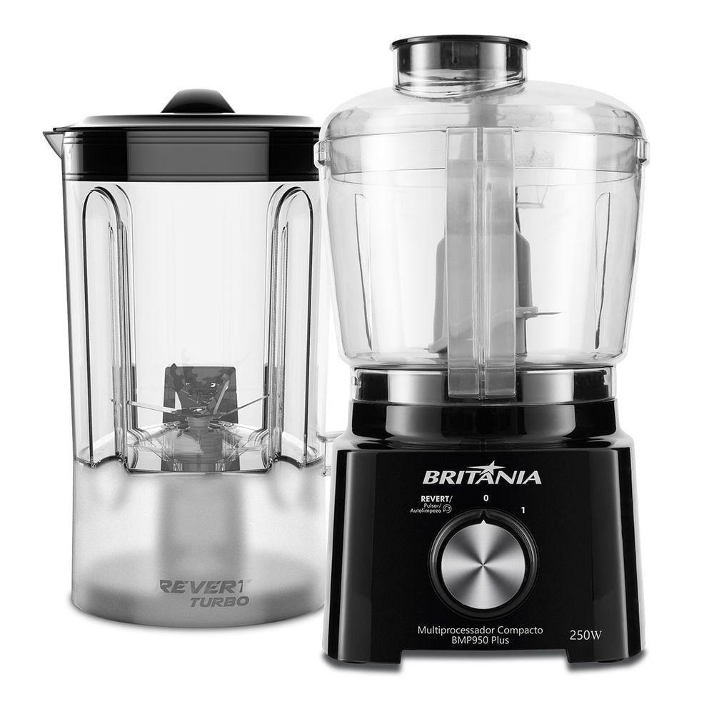 Multiprocessador Britânia 2 Em 1 Compacto 300W BMP950 Plus 220V Multiprocessador Britânia 2 Em 1 Compacto 300W BMP950 Plus 220V