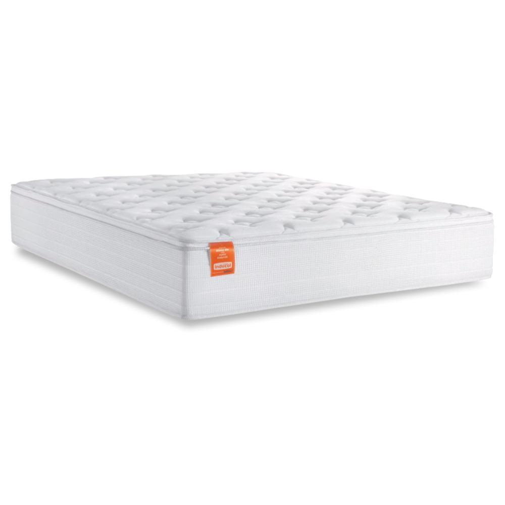 Colchão Casal Molas Ensacadas Real Pillow Top 138x188x27cm Branco Inducol – Suporta até 130kg por Pessoa