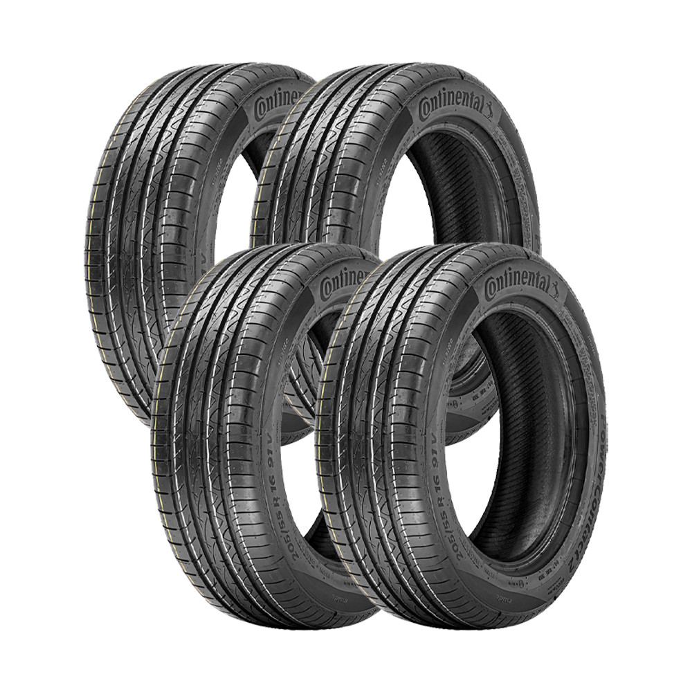Jogo 4 Pneus Continental Aro 15 PowerContact 2 205/65R15 94T Jogo 4 Pneus Continental Aro 15 PowerContact 2 205/65R15 94T