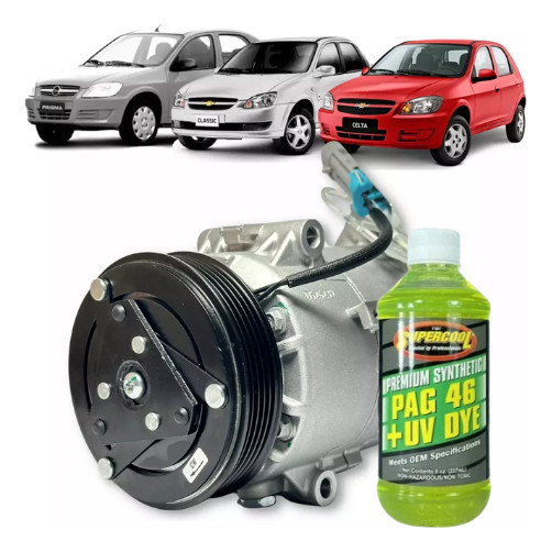 Compressor Ar Celta 2009 A 2016 Original Delphi + Oleo NV Compressor Ar Celta 2009 A 2016 Original Delphi + Oleo NV