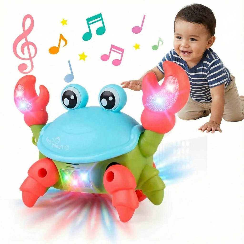 Caranguejo Brinquedo Infantil Musical com Luzes e Som Brinquedo Dançante e Interativo Kizumba Caranguejo Brinquedo Infantil Musical com Luzes e Som Brinquedo Dançante e Interativo Kizumba