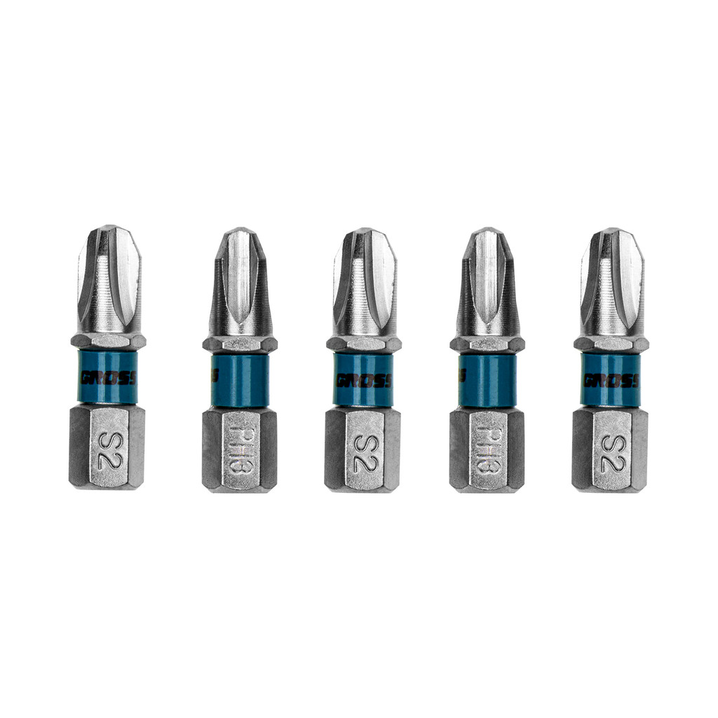 BITS PHILLIPS PH3, ACO CROMO MOLIBDENIO, 25MM, 5PCS // GROSS