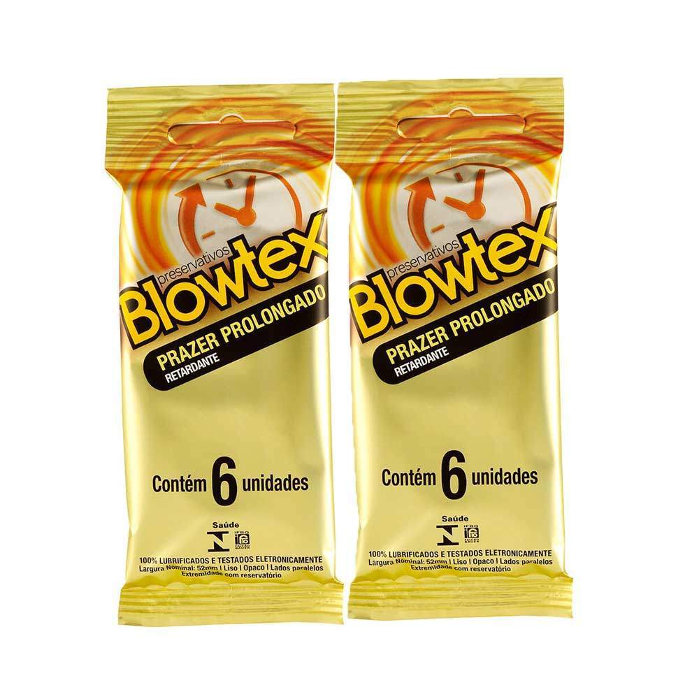 Kit 2 Preservativo Blowtex Prazer Prolongado 6 unidades Kit 2 Preservativo Blowtex Prazer Prolongado 6 unidades