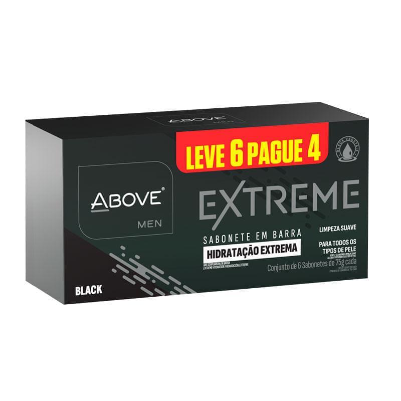 Kit Sabonete em Barra Above Men Extreme Black 6 Unidades 75g Kit Sabonete em Barra Above Men Extreme Black 6 Unidades 75g