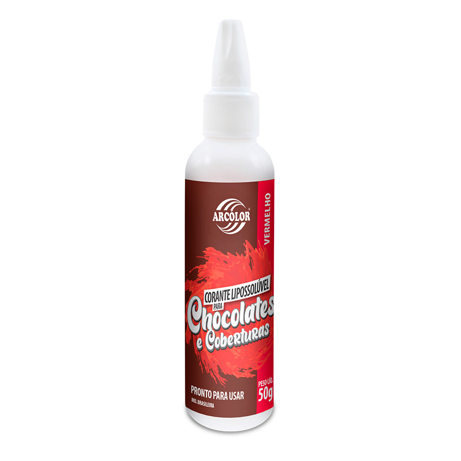 Corante Lipossolúvel Para Chocolate Vermelho 50g ARCOLOR