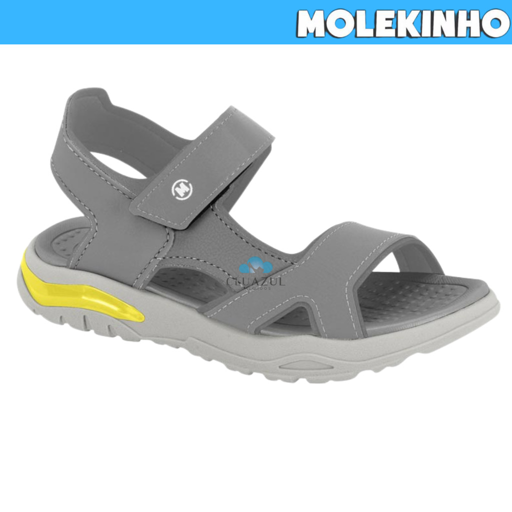 Sandália Molekinho Infantil Menino Papete Velcro Conforto Original Sandália Molekinho Infantil Menino Papete Velcro Conforto Original