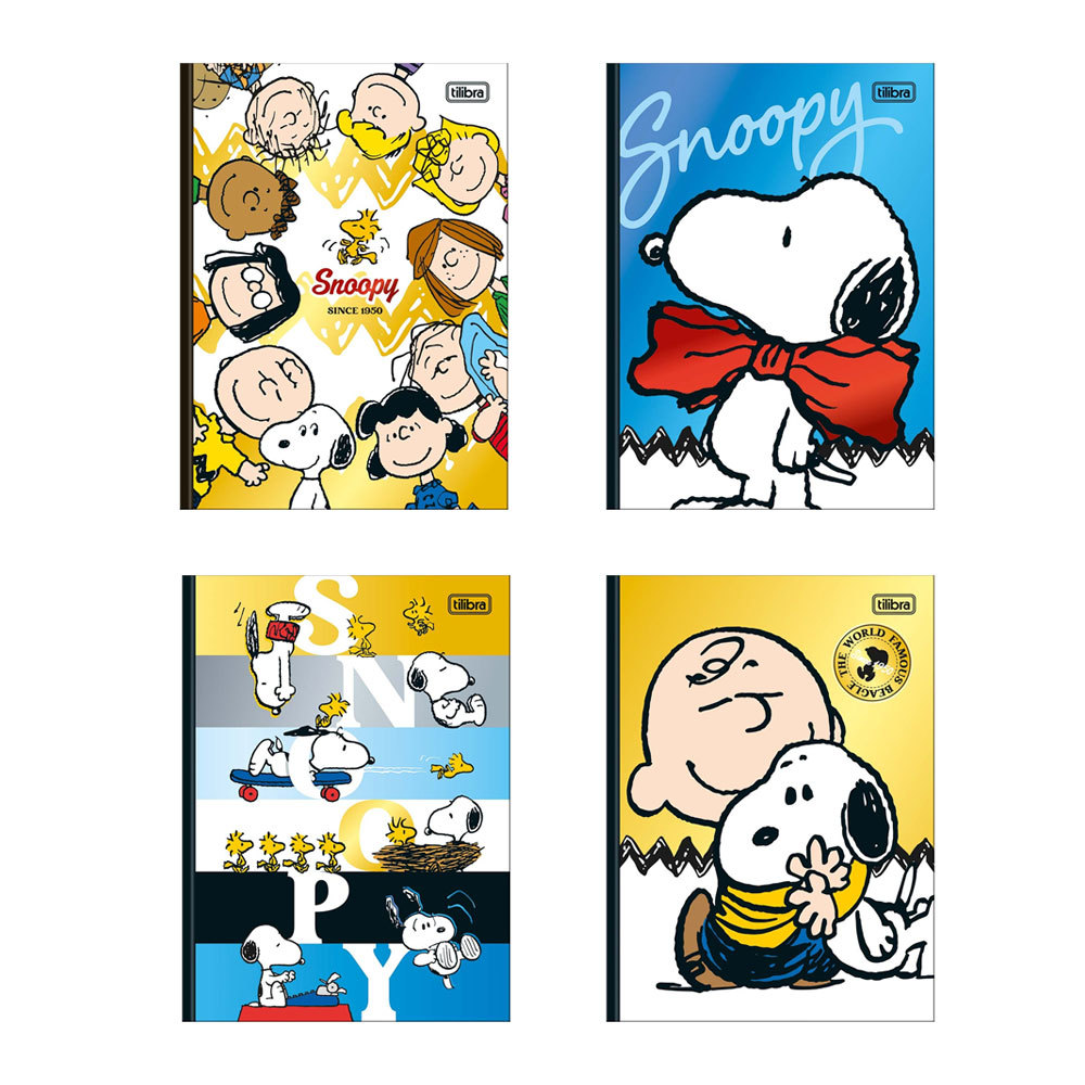 Caderno brochura capa dura colegial 10×1 160 folhas Snoopy Tilibra Caderno brochura capa dura colegial 10×1 160 folhas Snoopy Tilibra