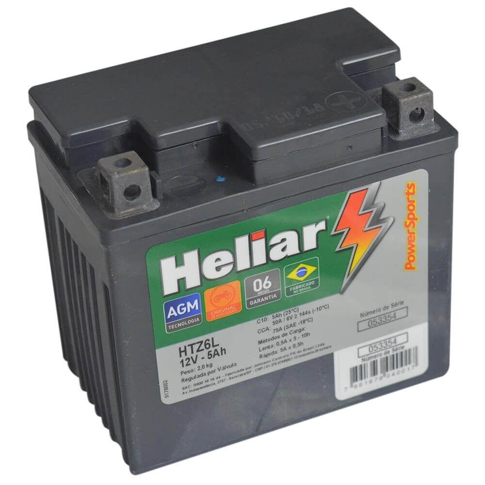 Bateria Moto Dafra Super 100 Heliar Htz6l Powersports Selada Bateria Moto Dafra Super 100 Heliar Htz6l Powersports Selada