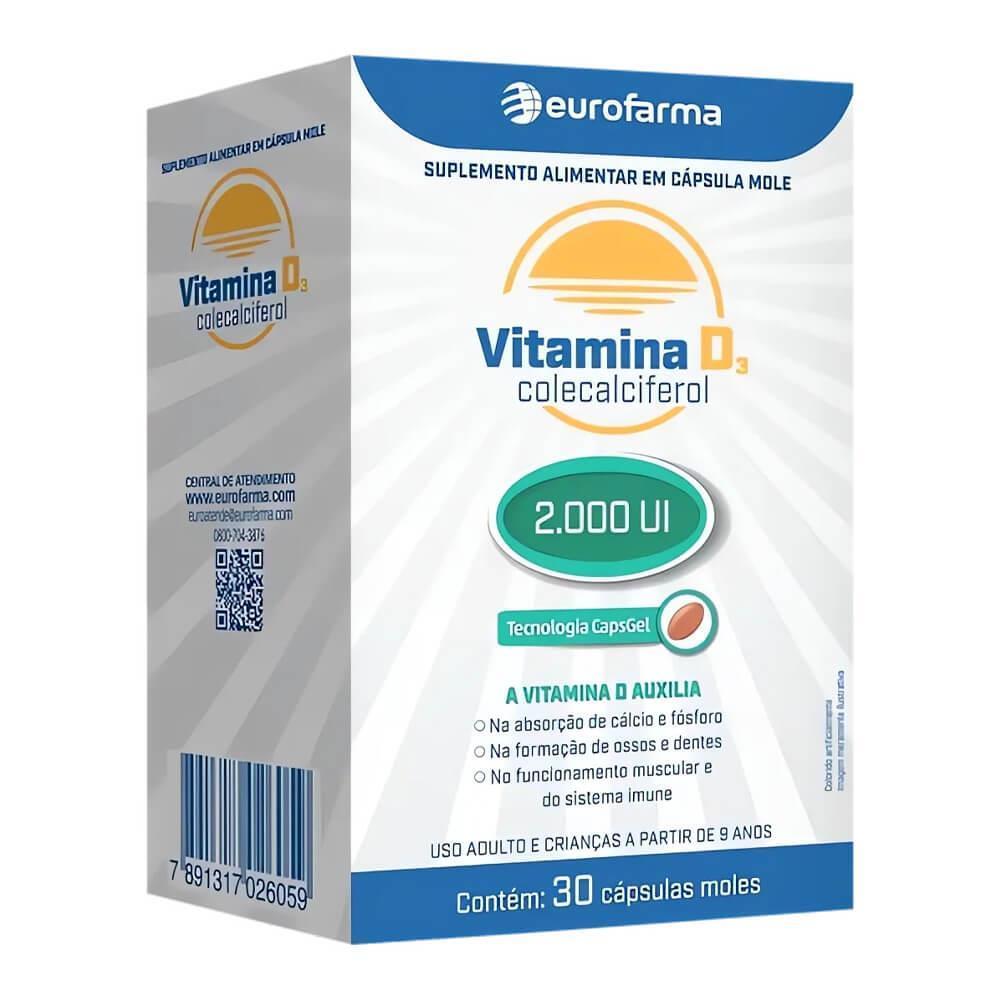 Vitamina D3 2000Ui Com 30 Cápsulas Vitamina D3 2000Ui Com 30 Cápsulas